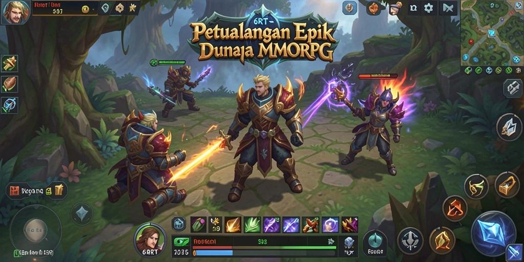 Menampilkan aksi seru dalam gameplay 6RT yang mendebarkan.