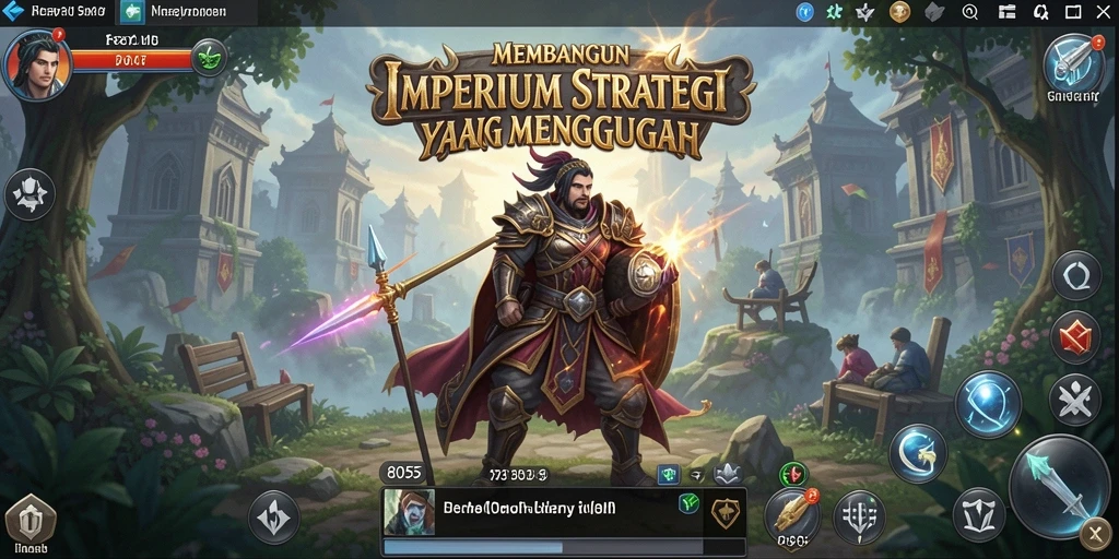 Screenshot gameplay 8055 yang menunjukkan strategi bertarung.