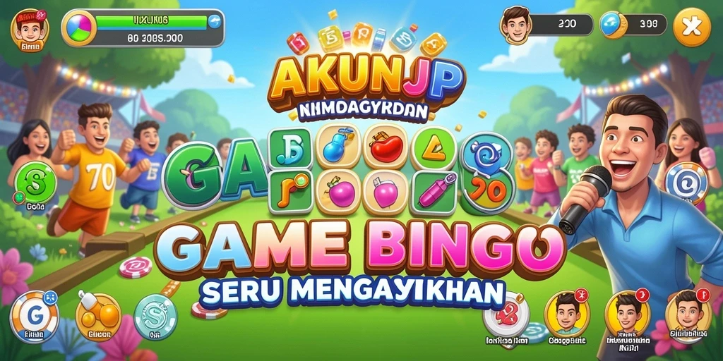 Tampilan dinamis dan interaktif dalam gameplay Bingo AKUNJP.