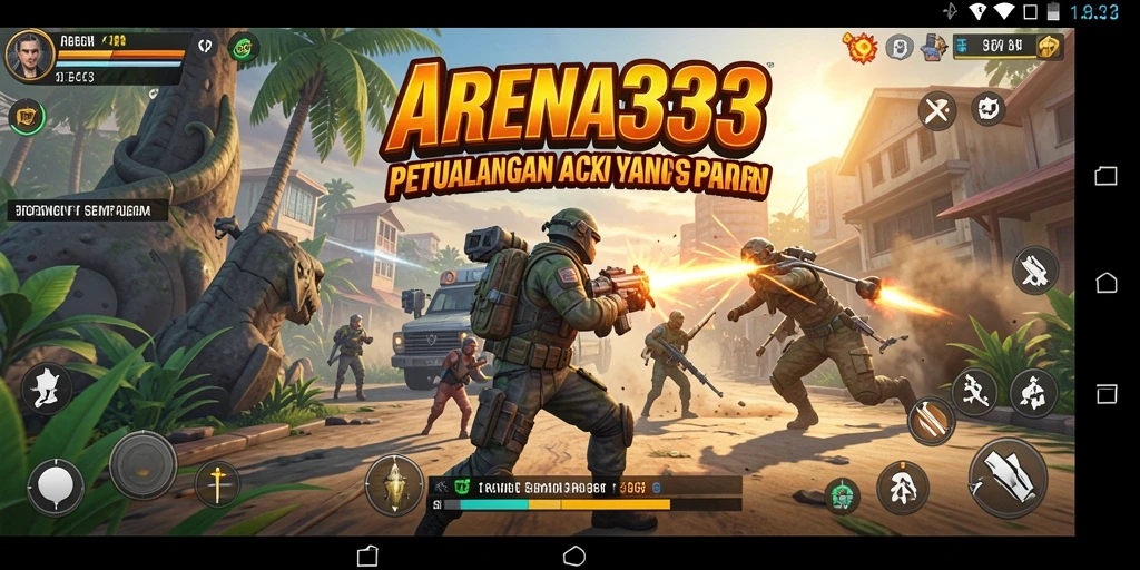 Gambar tampilan gameplay ARENA333 yang mendebarkan di medan perang.
