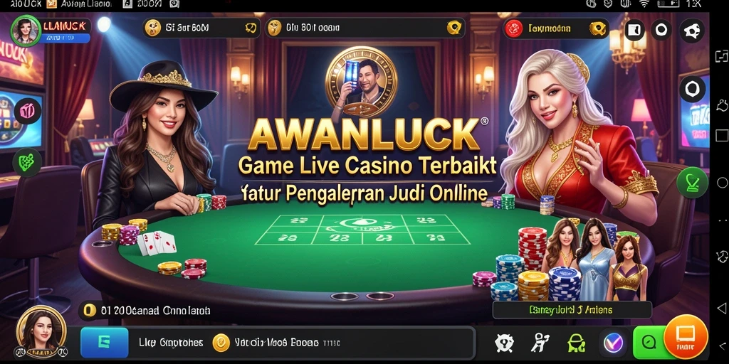 Tampilan gameplay Live Casino yang menegangkan dan interaktif di AWANLUCK.