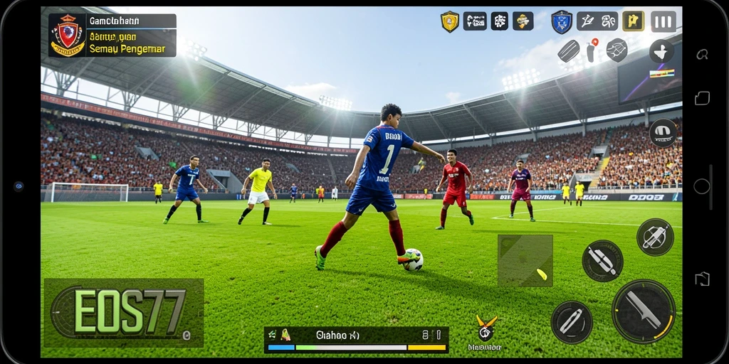 Gameplay seru EOS77 dengan aksi olahraga yang mendebarkan.