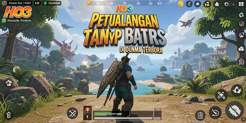 Tangkapan layar gameplay HO3 yang menunjukkan eksplorasi dunia terbuka.
