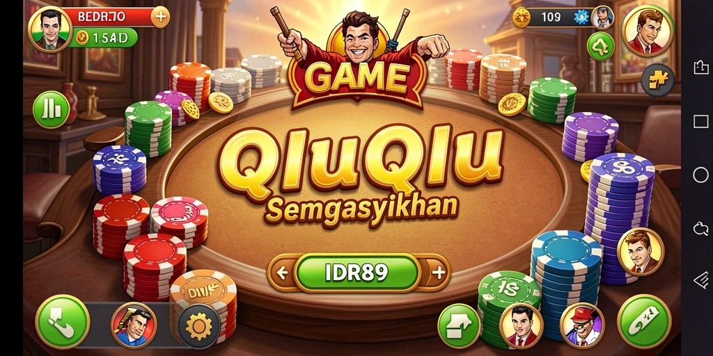 Tangkapan layar gameplay QiuQiu yang menegangkan di IDR89.
