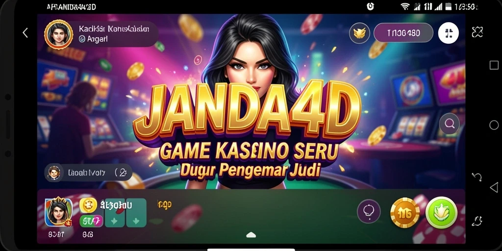 Screenshot gameplay JANDA4D menampilkan aksi seru dalam permainan Kasino.
