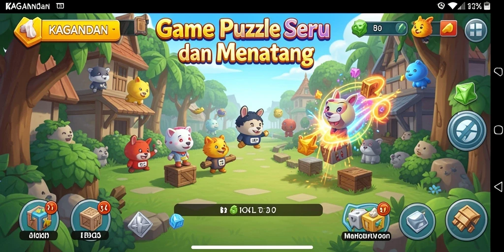 Screenshot gameplay KAGANDAN menampilkan teka-teki yang menarik.