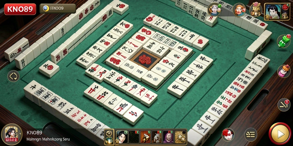 Tampilan gameplay menarik dari KNO89 dalam permainan Mahjong.