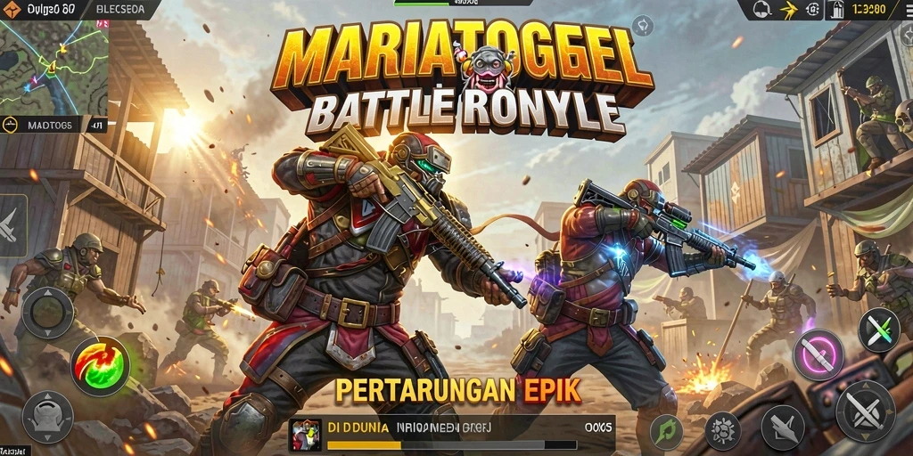 Gameplay seru MARIATOGEL dalam aksi Battle Royale.