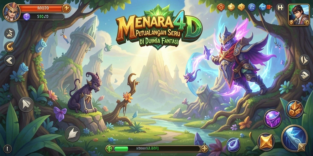 Tampilan menakjubkan dari gameplay MENARA4D yang penuh petualangan.