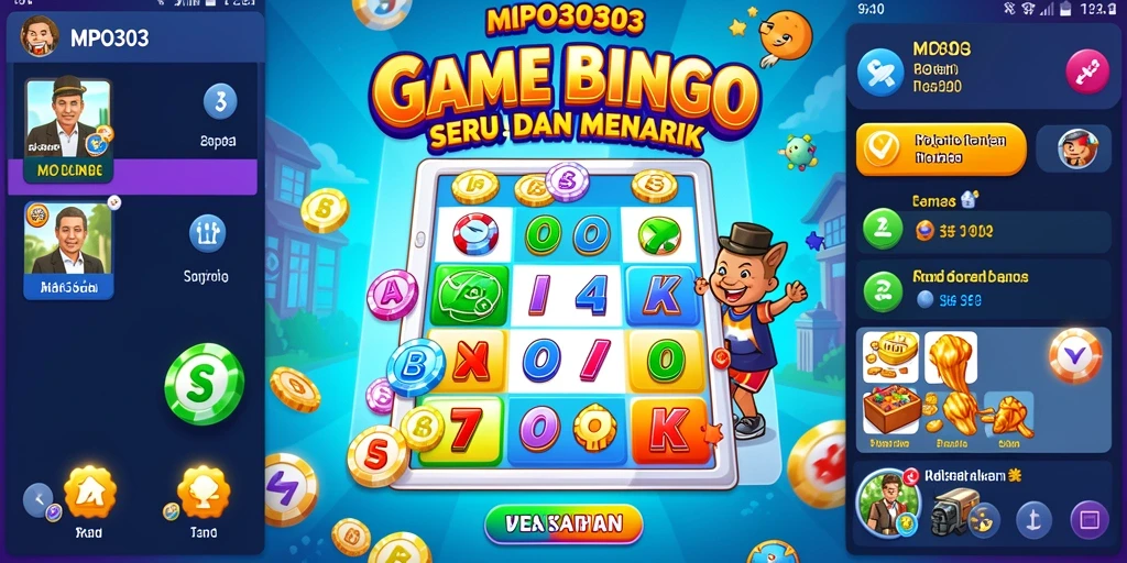 Tampilan gameplay seru dari MPO303 Bingo yang penuh warna.