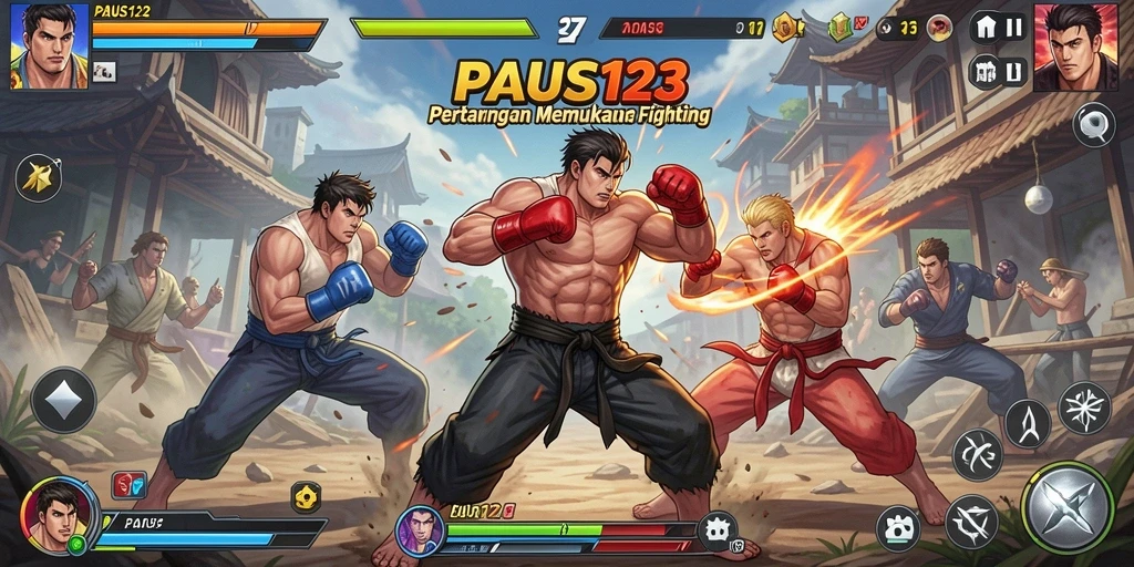 Tampilan menarik dari gameplay PAUS123 dengan aksi bertarung intens.