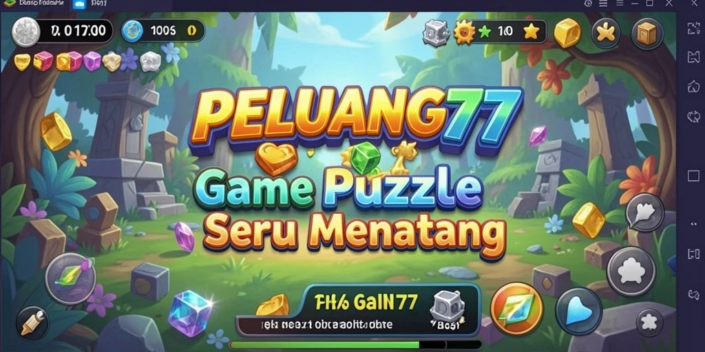 Tampilan gameplay PELUANG77 yang menarik dan penuh warna.