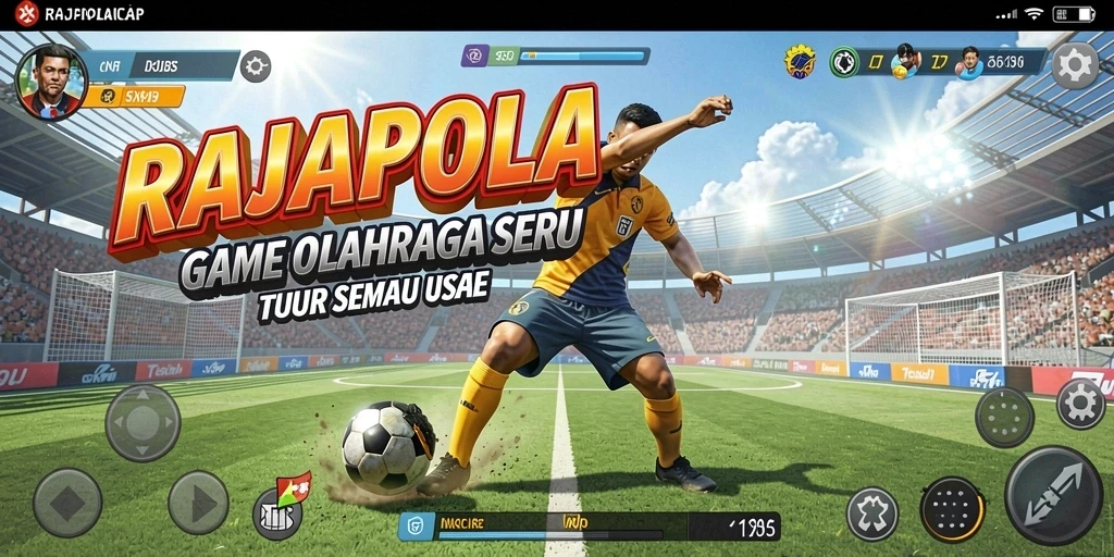Tangkapan layar gameplay RAJAPOLA menampilkan aksi olahraga yang mendebarkan.