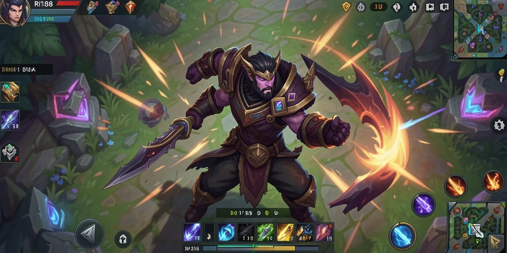 Tampilan gameplay RI188 yang seru dalam pertempuran MOBA.