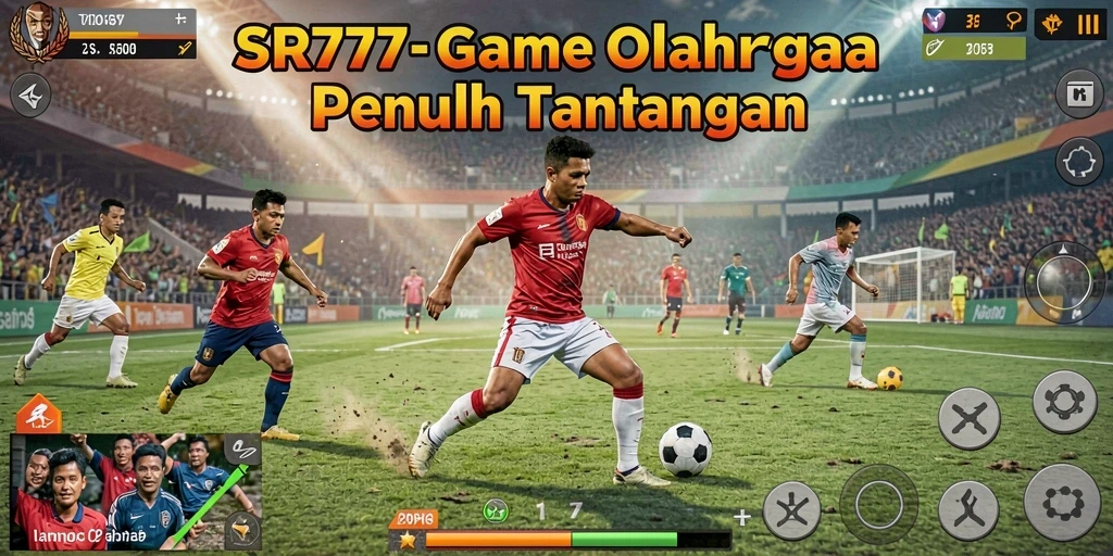 Gambaran aksi seru dalam pertandingan olahraga di SR777.
