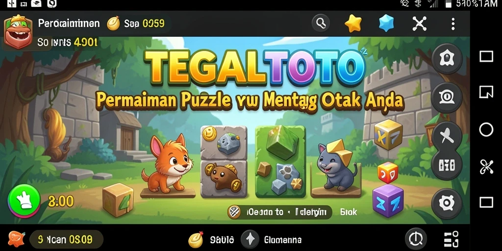 Screenshot gameplay TEGALTOTO yang menunjukkan berbagai puzzle menantang.