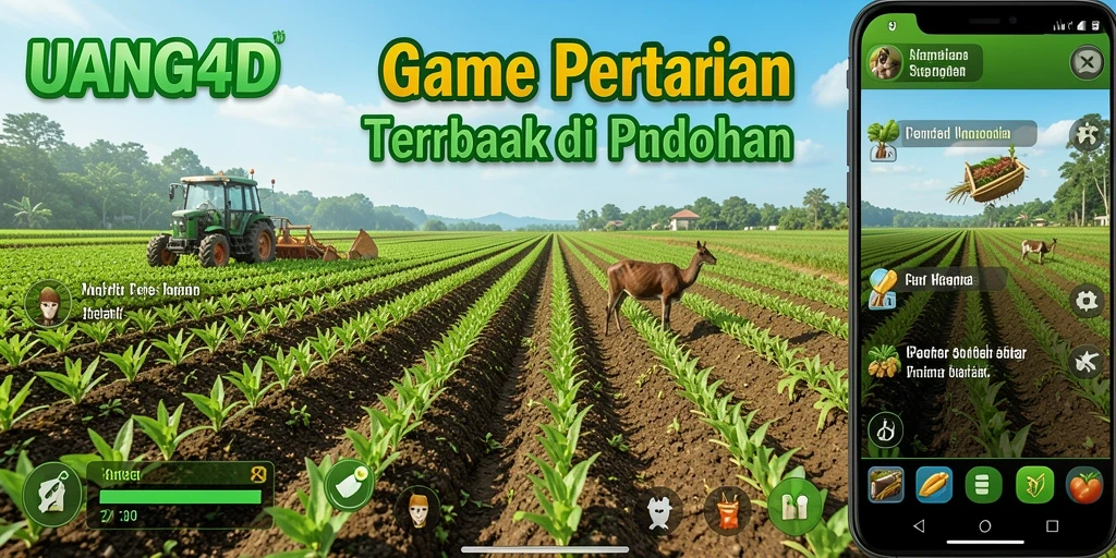 Tampilan gameplay UANG4D dengan aktivitas pertanian yang seru.