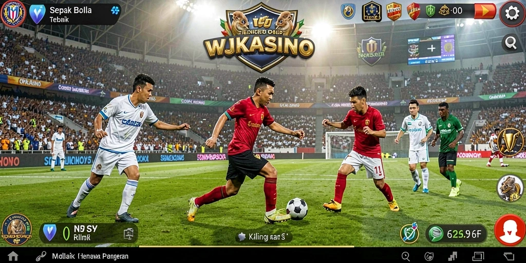 Tampilan menakjubkan dari gameplay sepak bola WJKASINO.