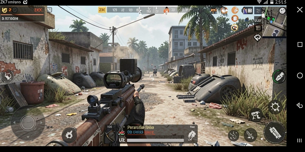 Screenshot menampilkan aksi seru dalam game TPS ZK7.